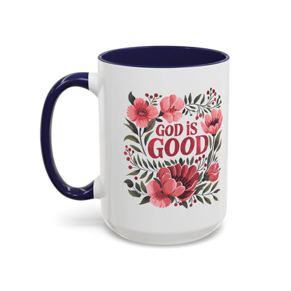 Christian Ceramic Mug- He Is Good Accent Coffee Mug (11, 15oz)