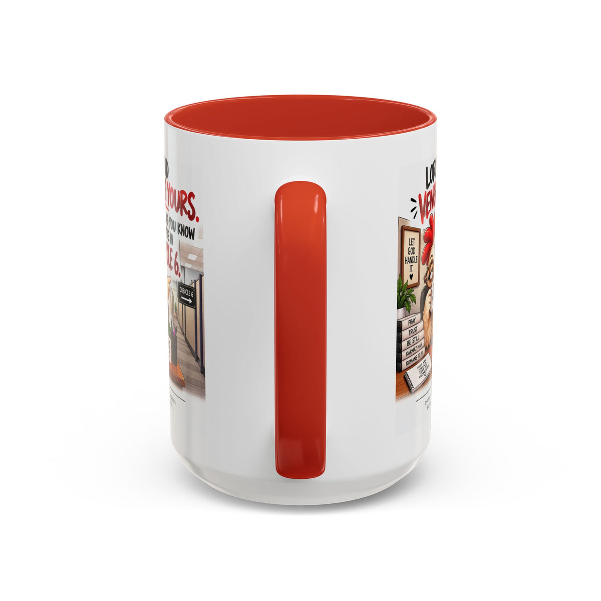 Christian Coffee Mug — “Lord, You Said Vengeance Is Yours” Funny Office Cubicle Prayer Gift