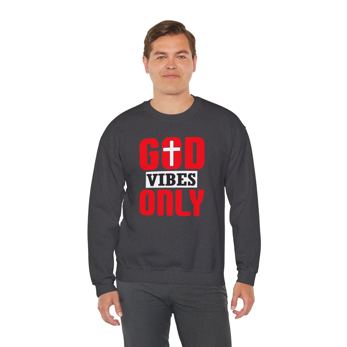 God Vibes Only Unisex Heavy Blend™ Crewneck Christian Sweatshirt