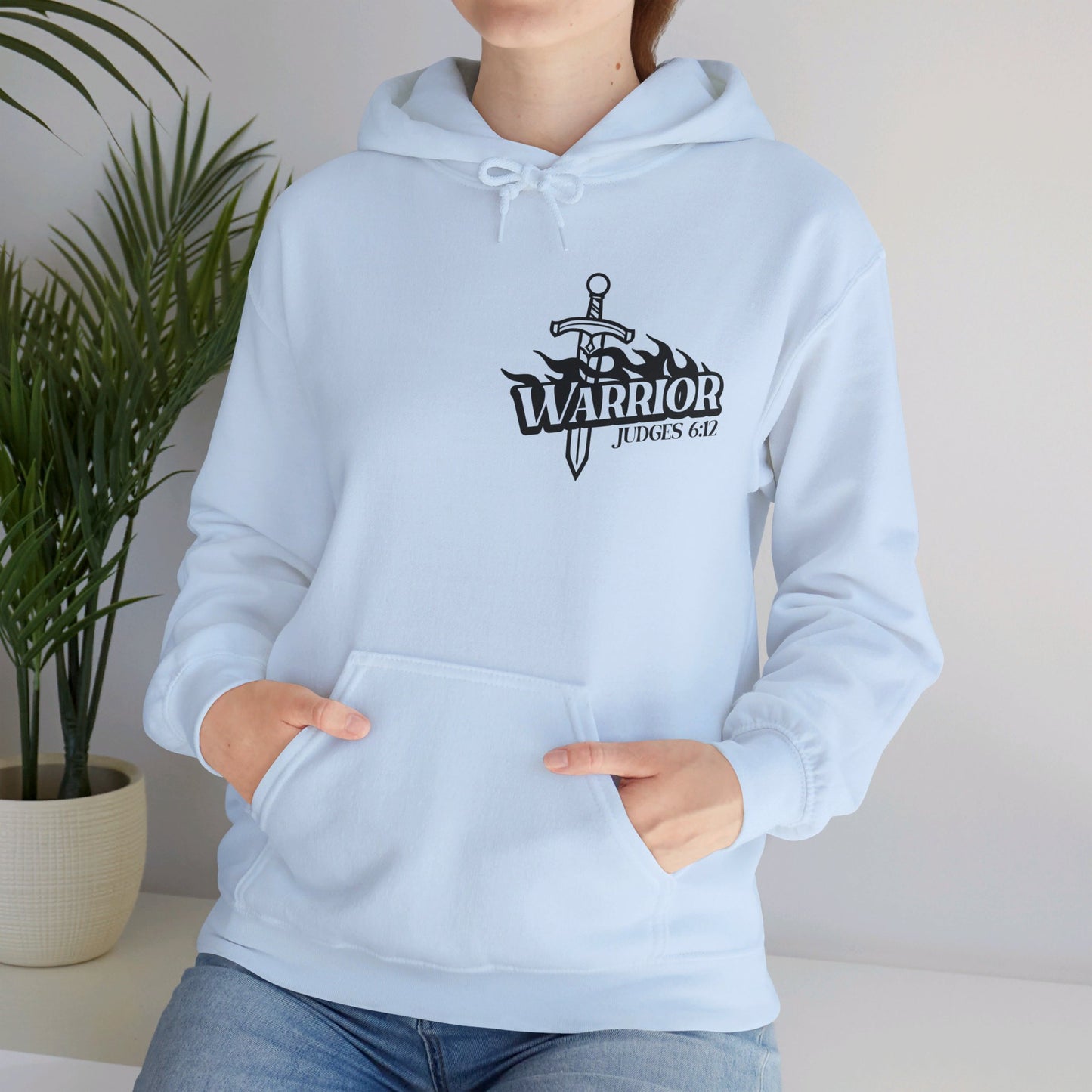 The Lord Is With You Mighty Warrior Unisex Christian Pullover Hooded Sweatshirt