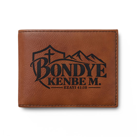 Bondye Kenbe M. Kreyòl Christian RFID wallet, view 2