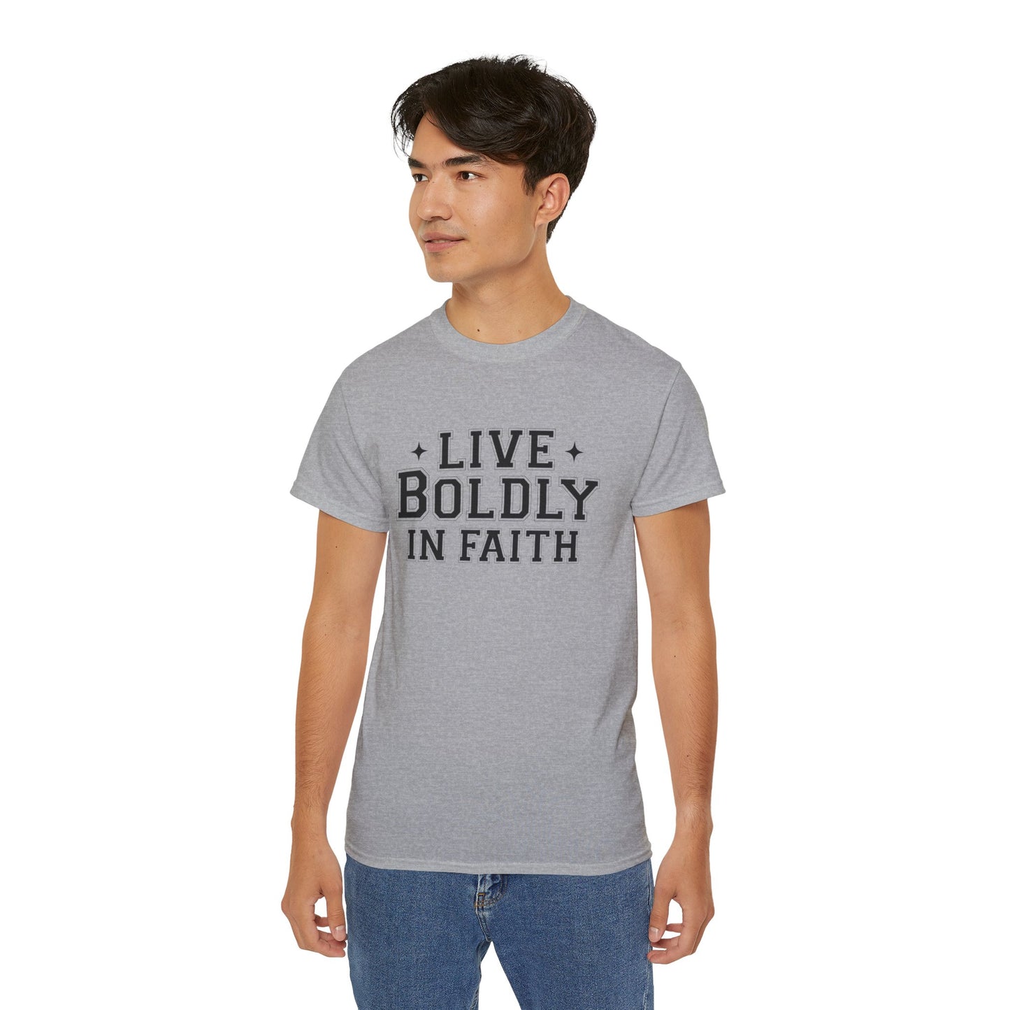 LIVE BOLDLY IN FAITH Unisex Christian Ultra Cotton Tee Printify