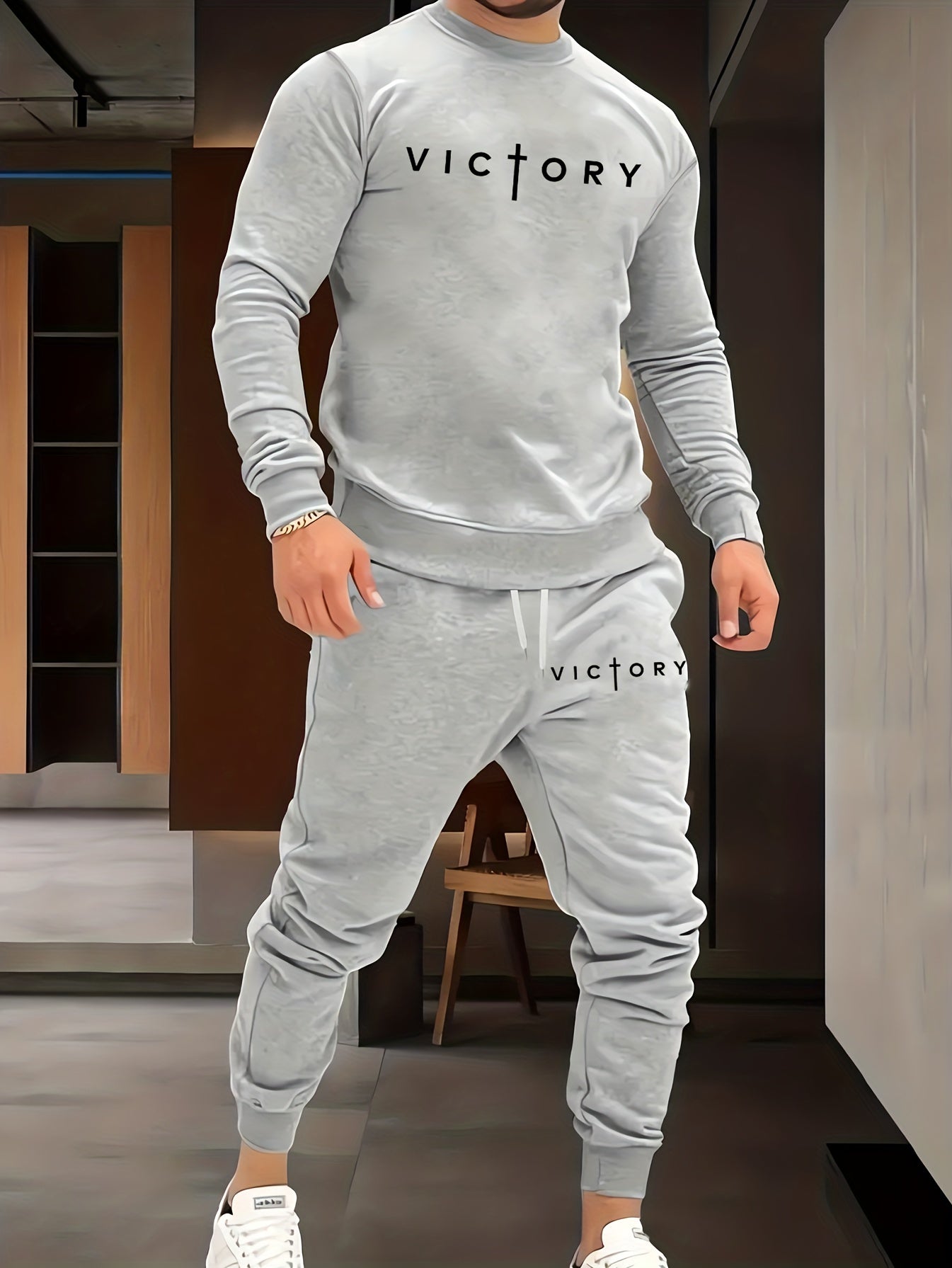 Victory In The Cross Men's Christian Casual Outfit claimedbygoddesigns