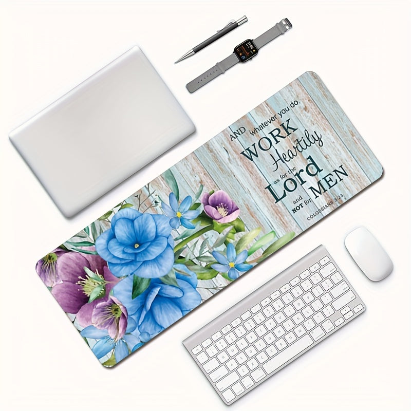 Colossians 3:23 For Whatever You Do Work Heartily As For The Lord & Not For Men  Christian Computer Keyboard Mouse Pad  31.5X11.81inch claimedbygoddesigns
