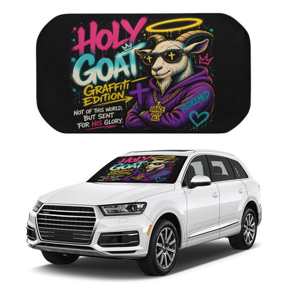 Holy Goat — Graffiti Edition Christian Car Sunshade Umbrella - ClaimedbyGodDesigns