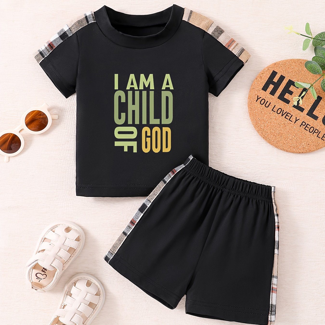 I AM A CHILD OF GOD Toddler Christian Casual Outfit claimedbygoddesigns