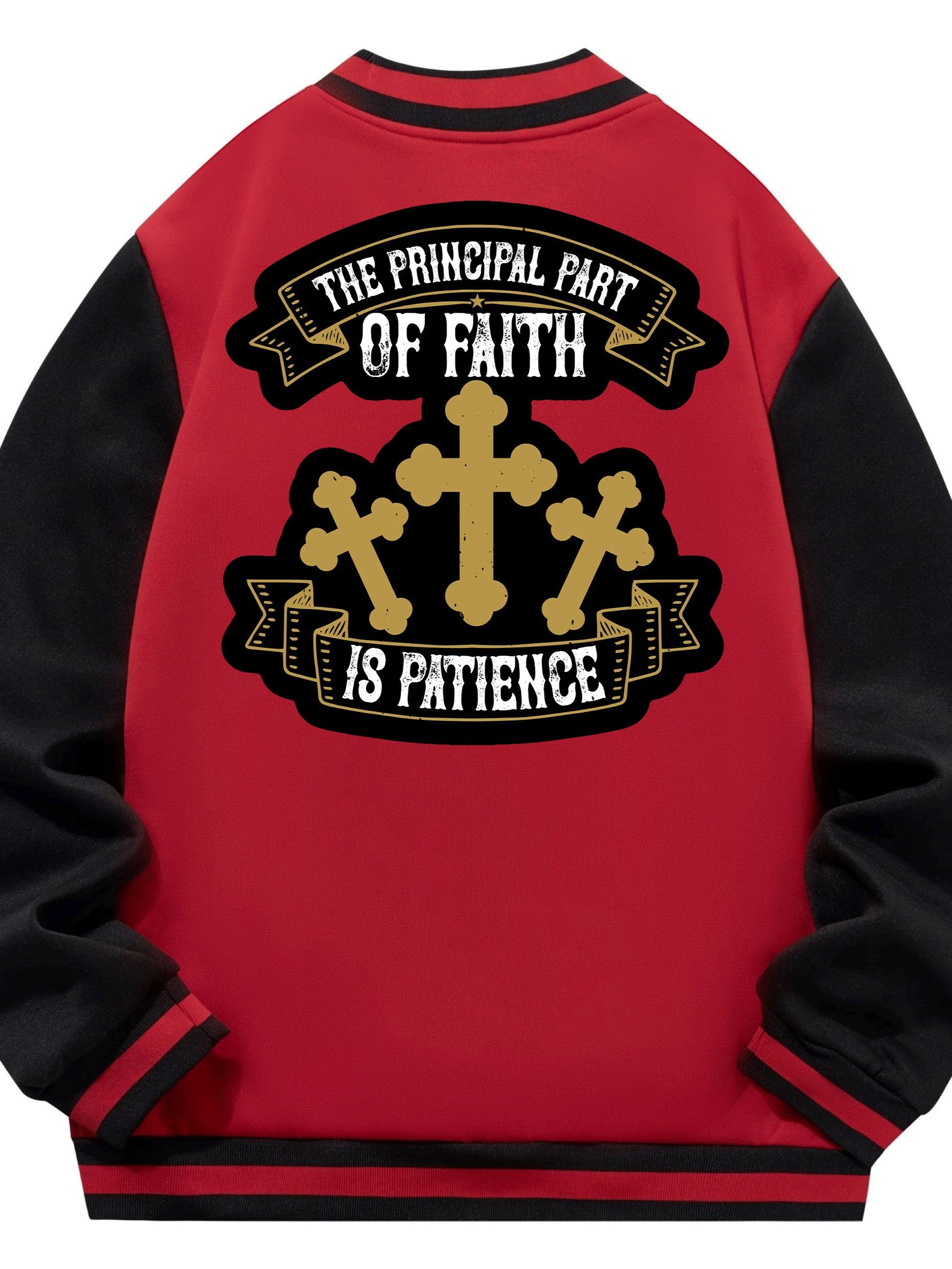 The Principal Part Of Faith Is Patience Men's Christian Jacket claimedbygoddesigns