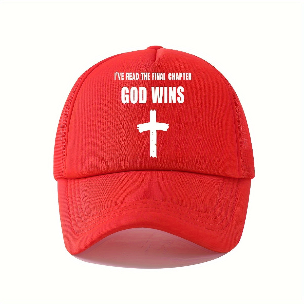 GOD WINS Christian Trucker Cap claimedbygoddesigns