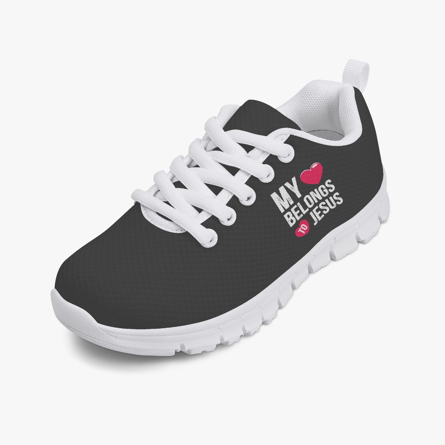 My Heart Belongs To Jesus Christian Kids' Lightweight Mesh Sneakers - ClaimedbyGodDesigns