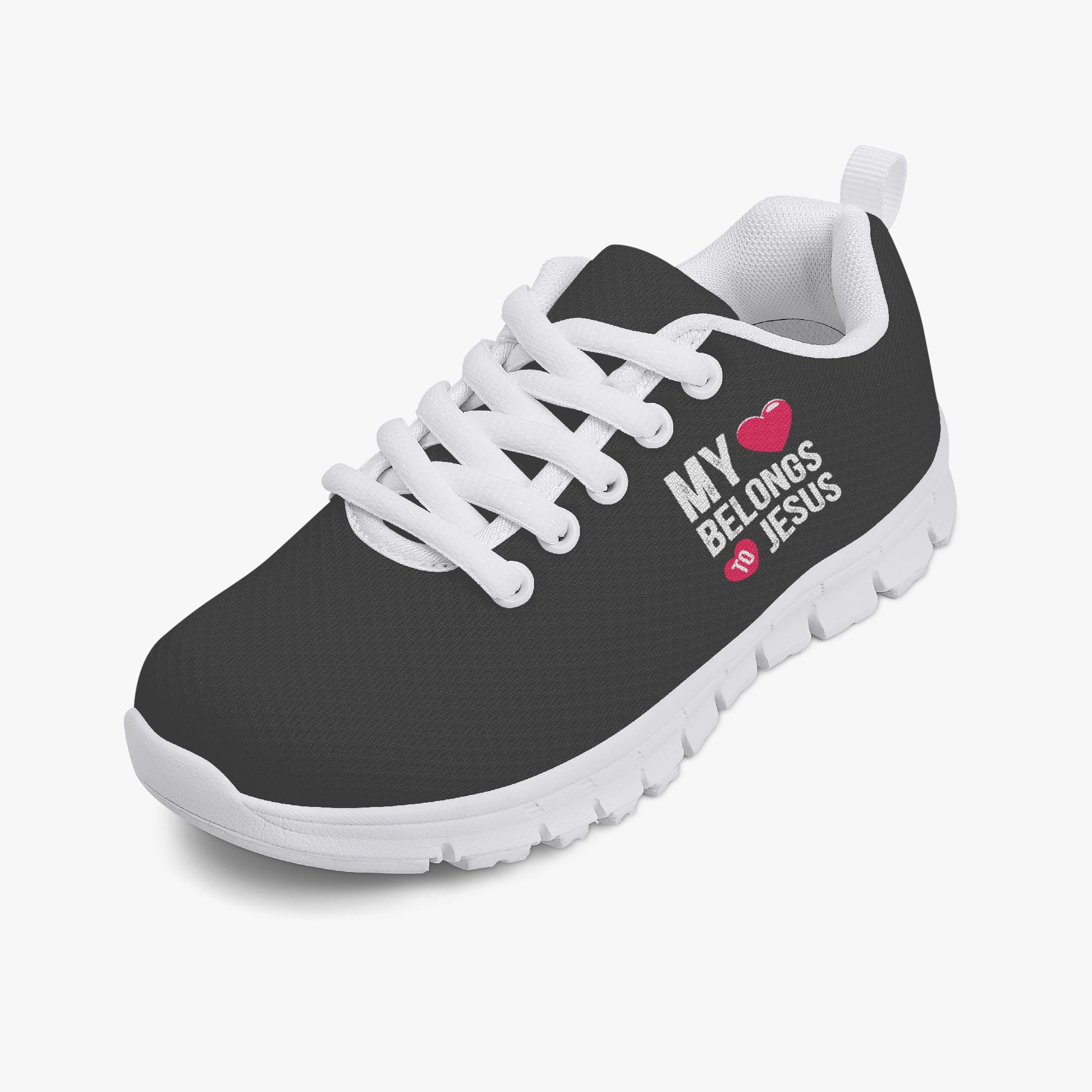 My Heart Belongs To Jesus Christian Kids' Lightweight Mesh Sneakers - ClaimedbyGodDesigns