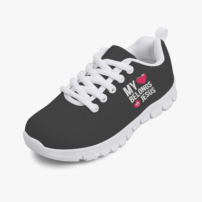 My Heart Belongs To Jesus Christian Kids' Lightweight Mesh Sneakers - ClaimedbyGodDesigns