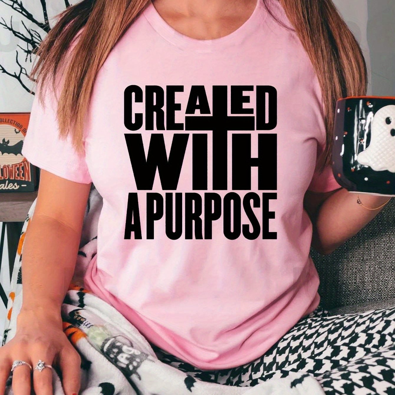 Created With A Purpose Plus Size Women's Christian T-shirt claimedbygoddesigns