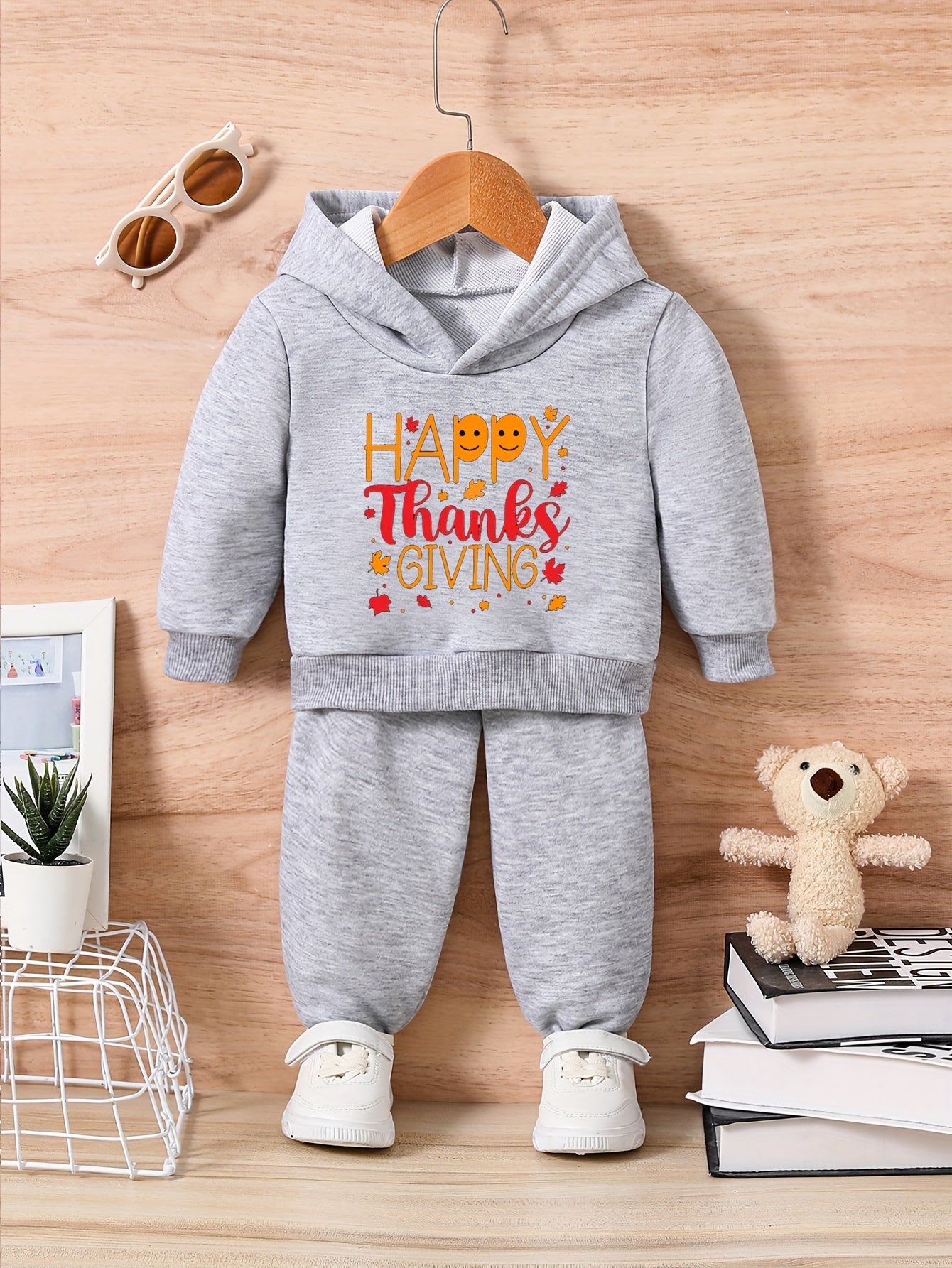 HAPPY THANKSGIVING (thanksgiving themed) Toddler Christian Casual Outfit claimedbygoddesigns