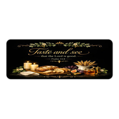 Taste And See That The Lord Is Good Christian Kitchen Mat