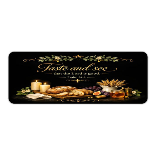 Taste And See That The Lord Is Good Christian Kitchen Mat