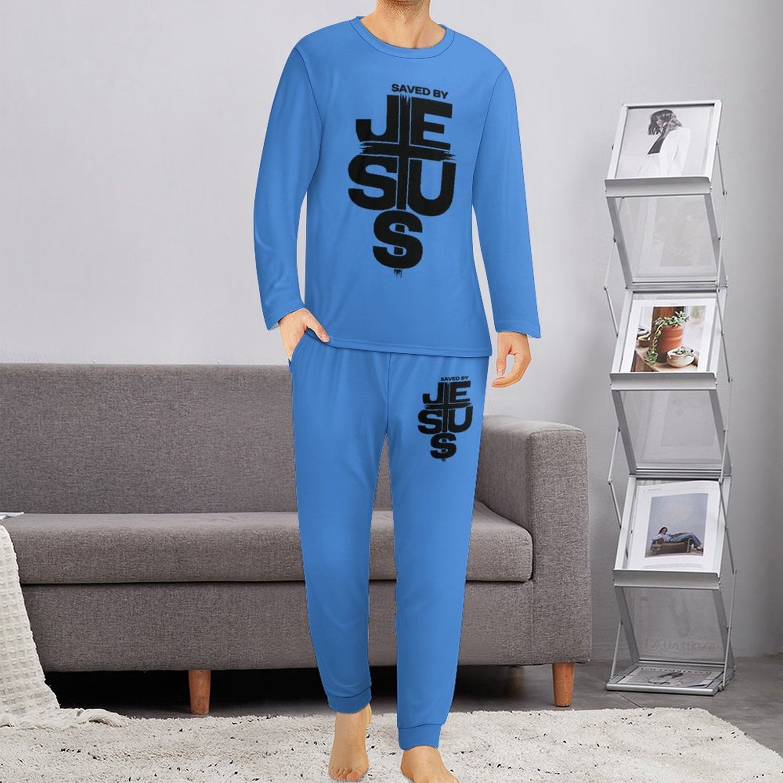 Saved By Jesus Men's Christian Pajamas SALE-Personal Design