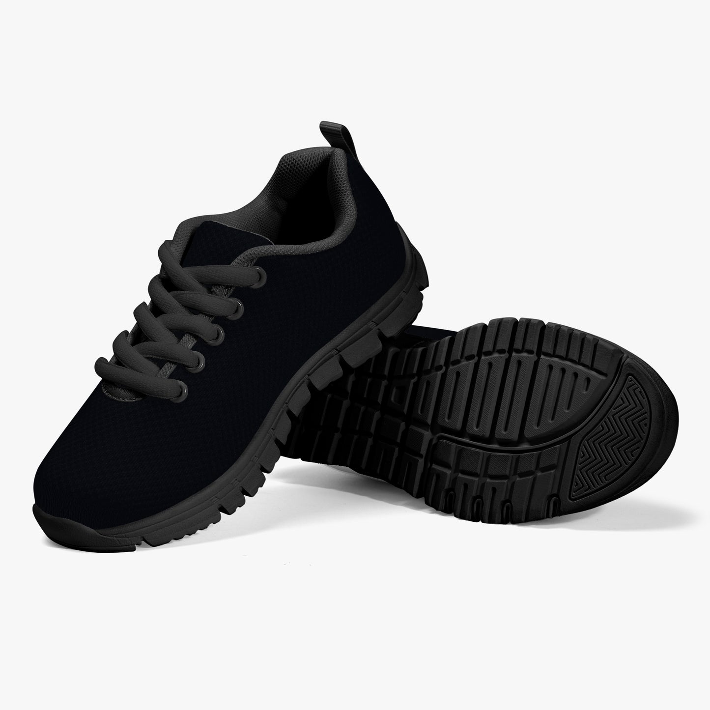 Jesus Powered Christian Kids' Lightweight Mesh Sneakers - Black - ClaimedbyGodDesigns