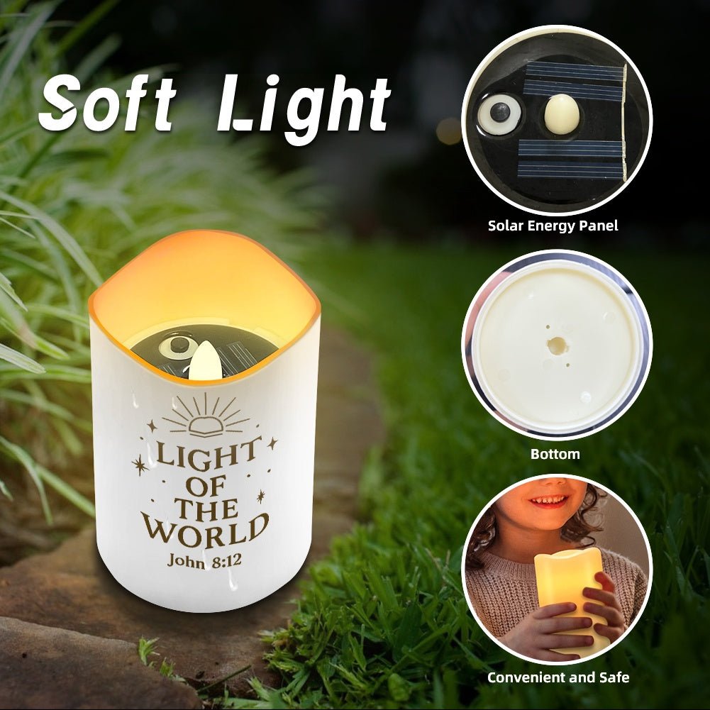 Light And Worship Christian Solar Wave Candles Set of 6 - ClaimedbyGodDesigns