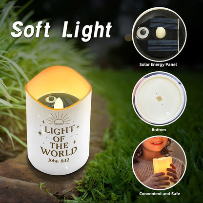 Light And Worship Christian Solar Wave Candles Set of 6 - ClaimedbyGodDesigns