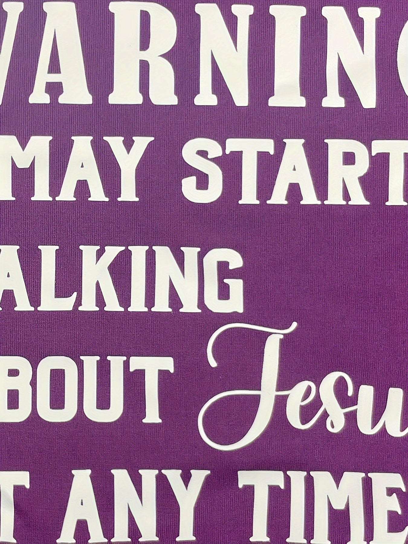 Warning I May Start Talking About Jesus At Any Time Women's Christian T-shirt claimedbygoddesigns