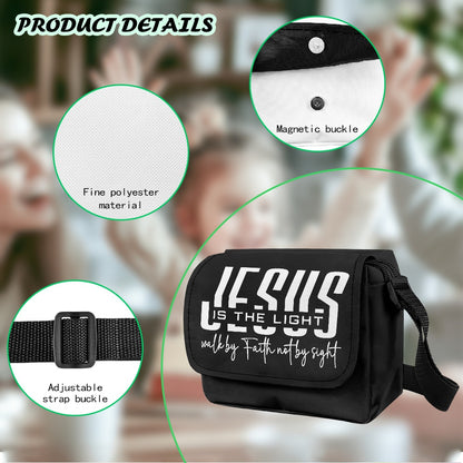 Jesus Is The Light Christian Kids Flap Crossbody Bag