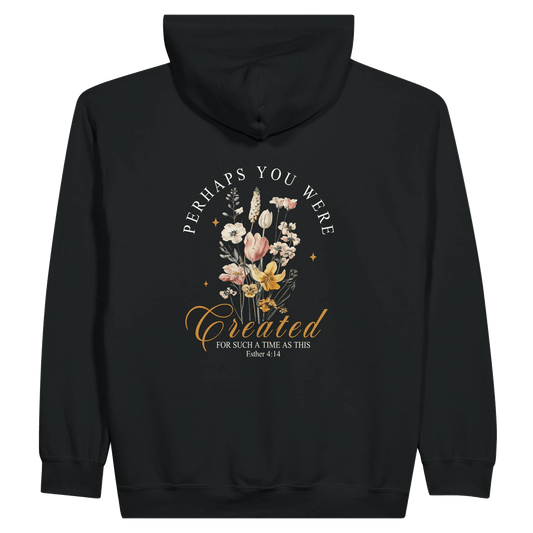 For Such A Time Women's Christian Zip Hooded Sweatshirt - ClaimedbyGodDesigns