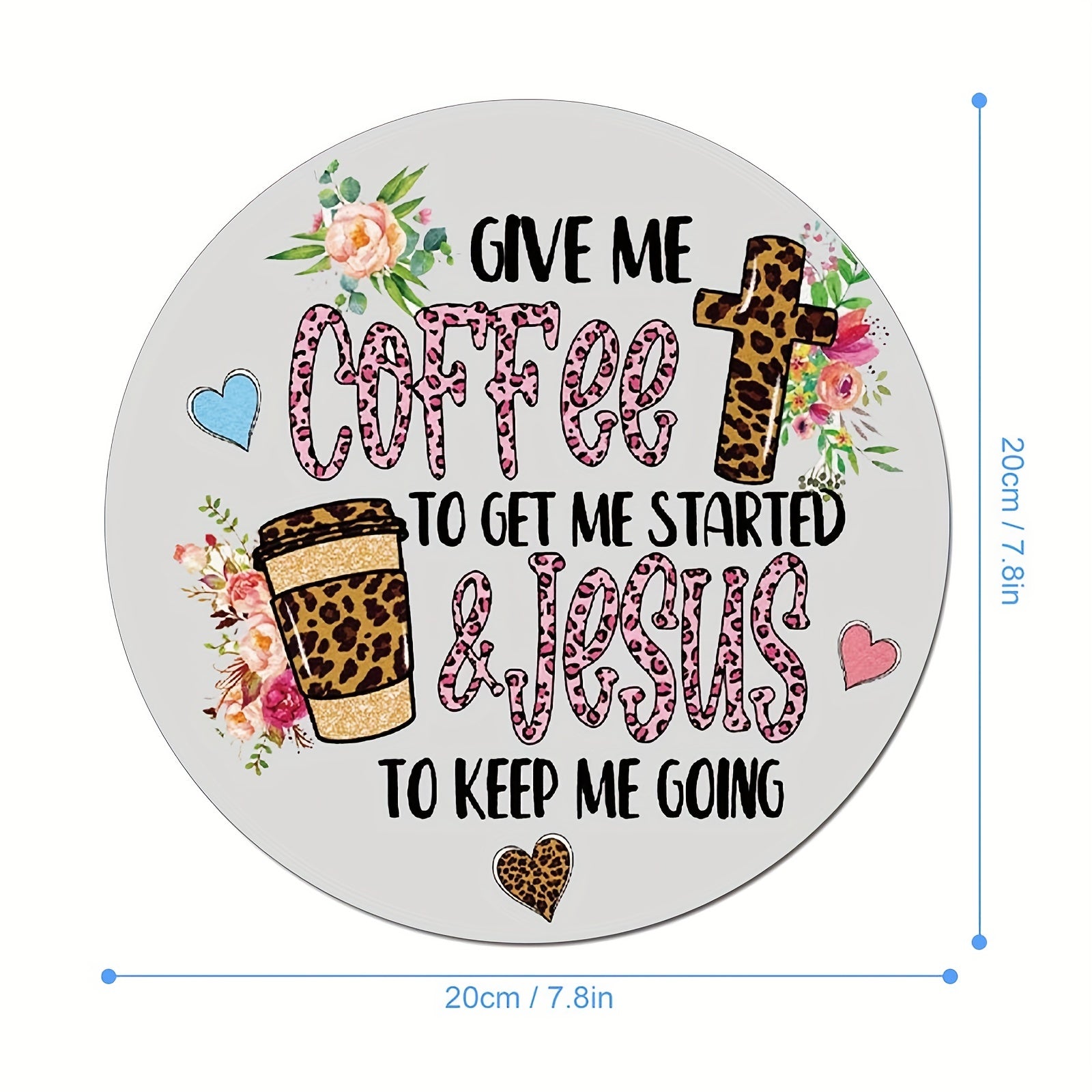 Give Me Coffee To Get Me Started & Jesus To Keep Me Going Christian Computer Mouse Pad claimedbygoddesigns