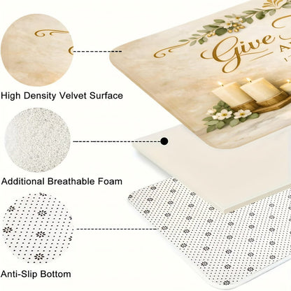 Give Thanks Always Christian Kitchen Mat