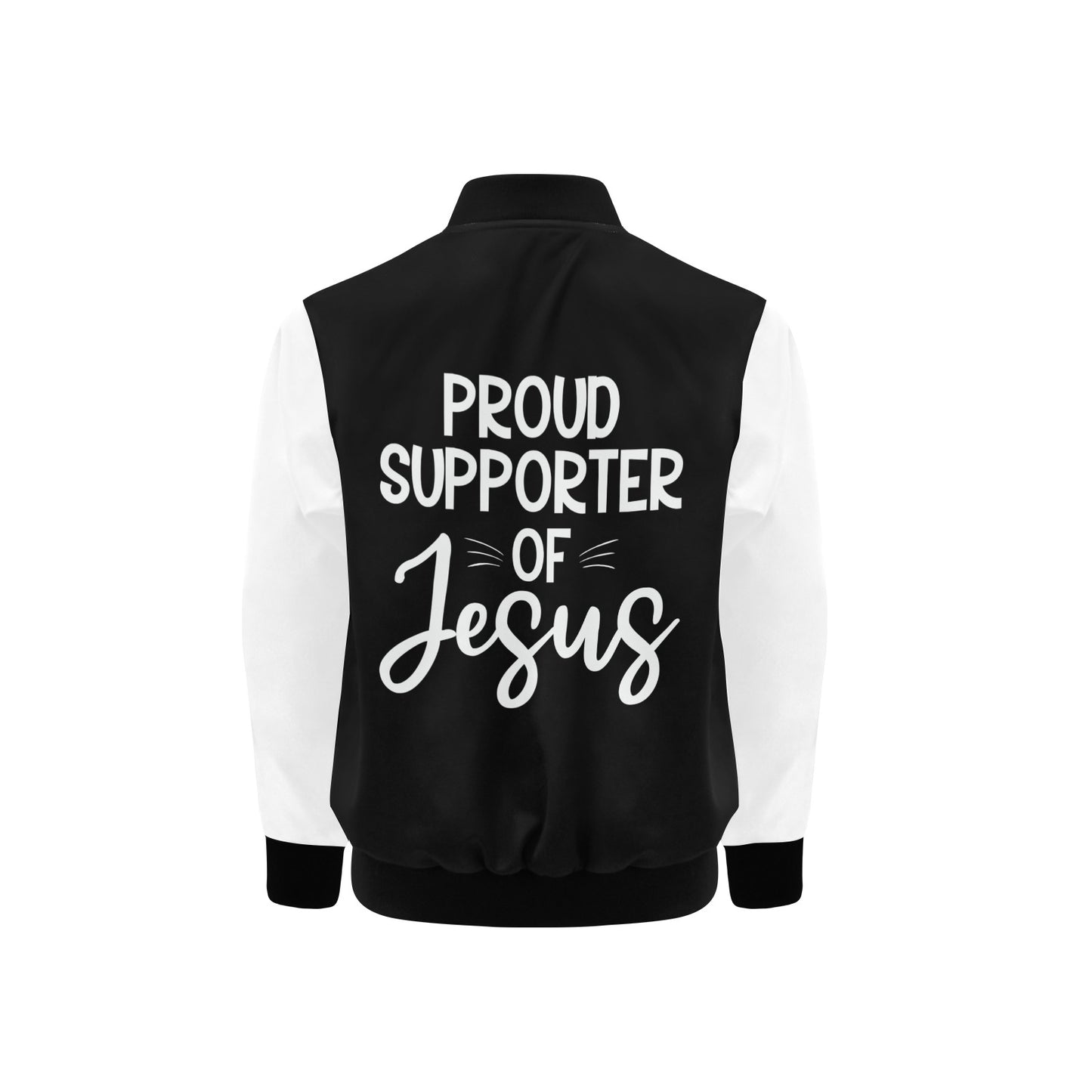 PROUD SUPPORTER Kids' Christian Bomber Jacket with Pockets
