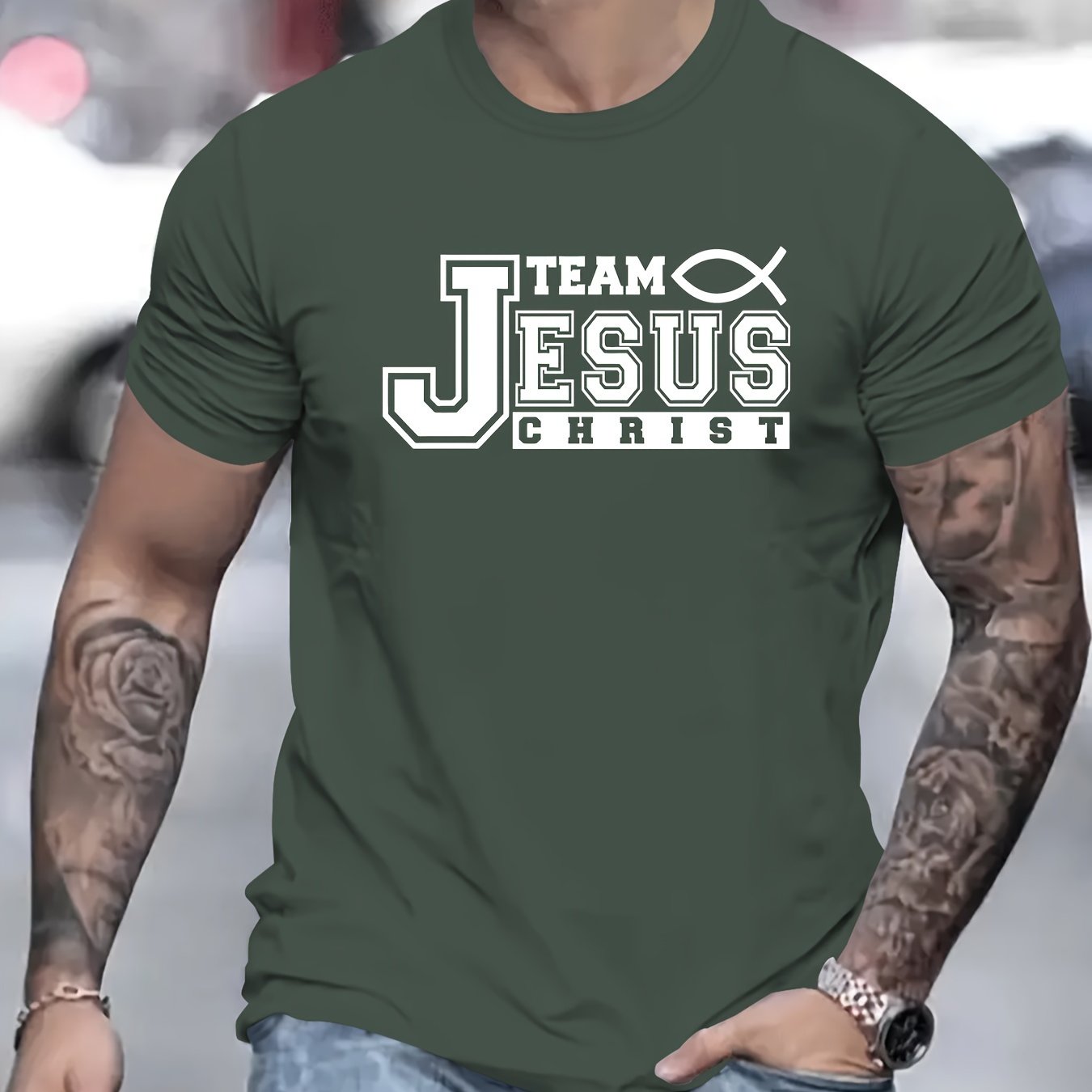 Team Jesus Christ Men's Christian T-shirt claimedbygoddesigns