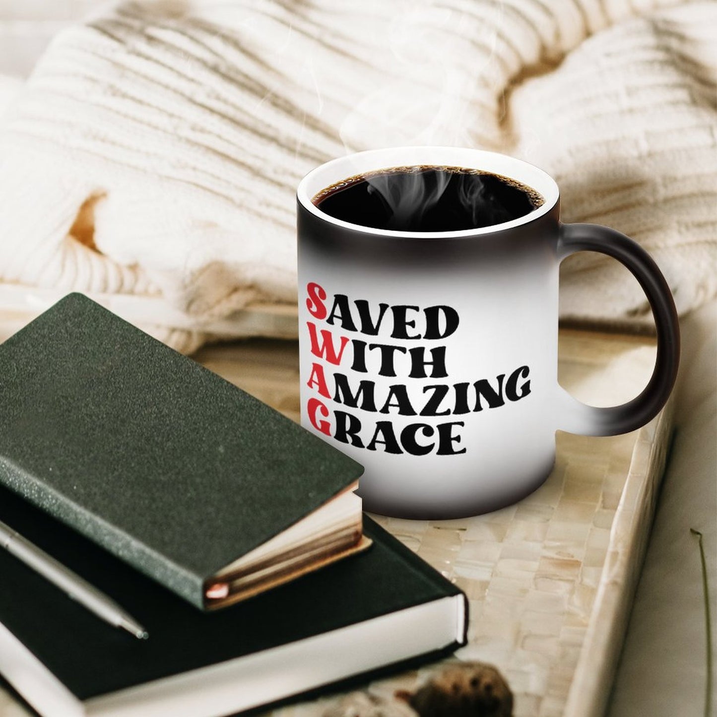 SWAG Saved With Amazing Grace Christian Color Changing Mug (Dual-sided )