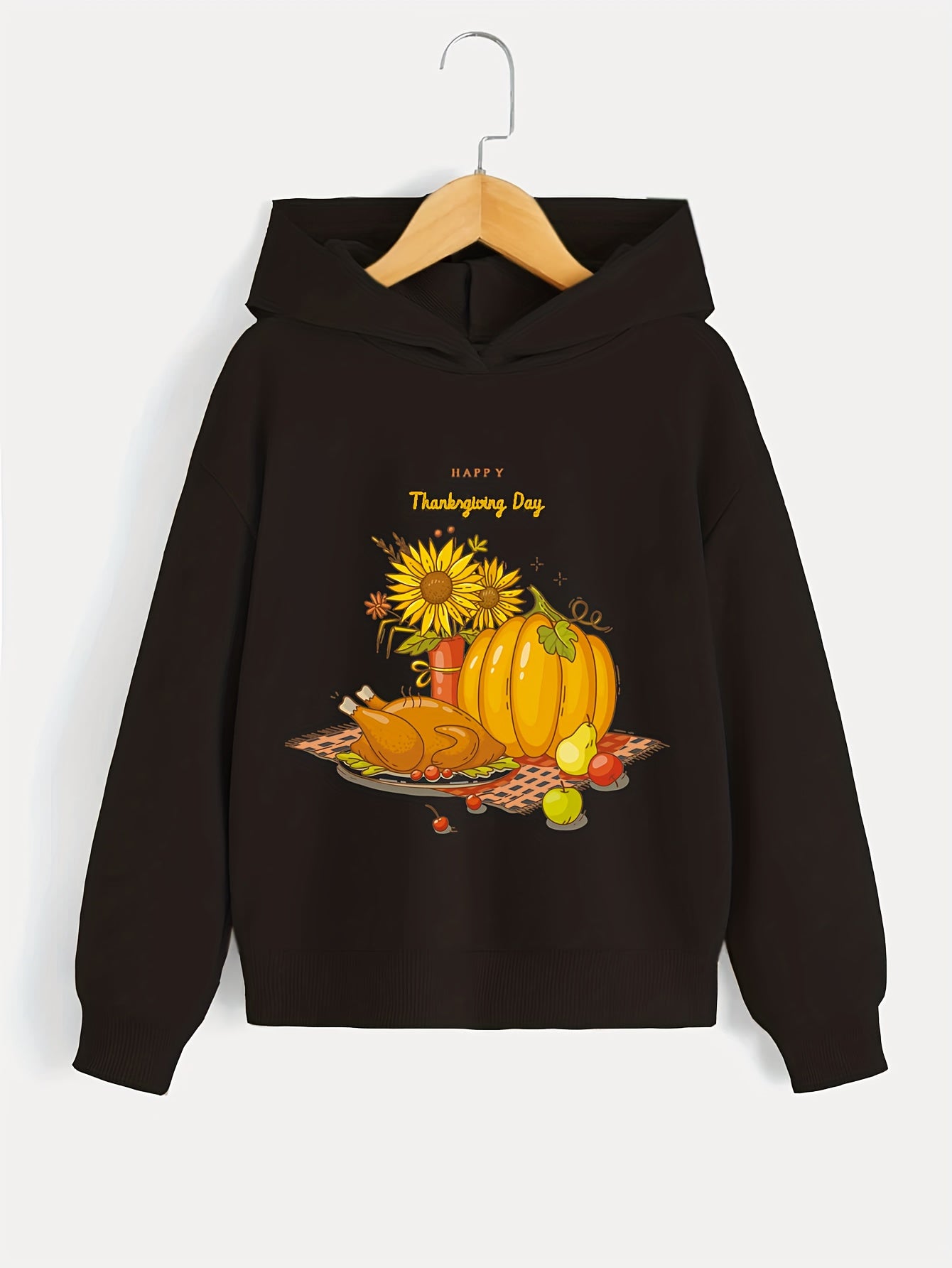 Thanksgiving Is A Time Of Togetherness & Gratitude Youth Christian Pullover Hooded Sweatshirt claimedbygoddesigns