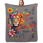 He Is My Strength Christian Sherpa Fleece Throw Blanket - ClaimedbyGodDesigns