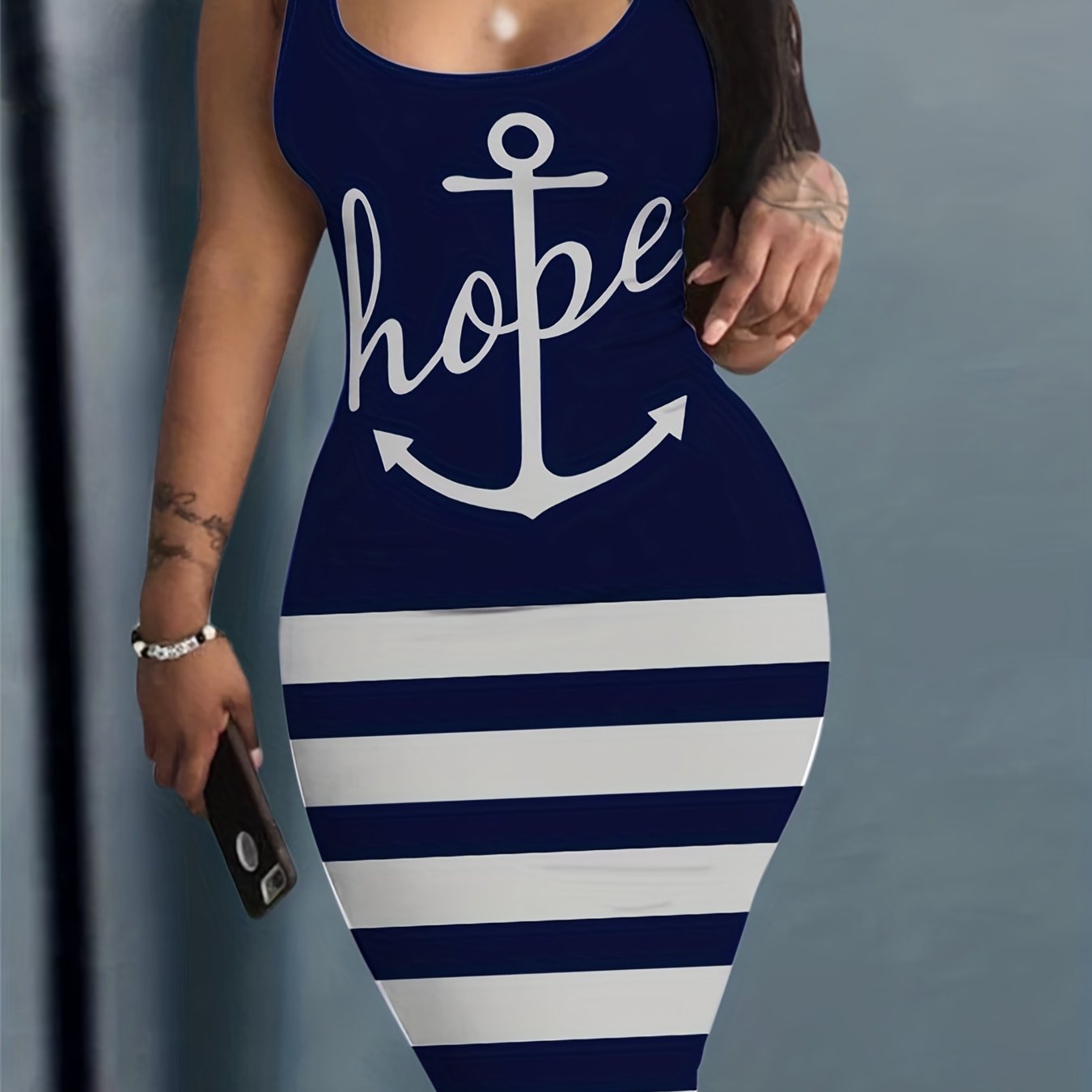 Hope Anchor Women's Christian Casual Dress claimedbygoddesigns