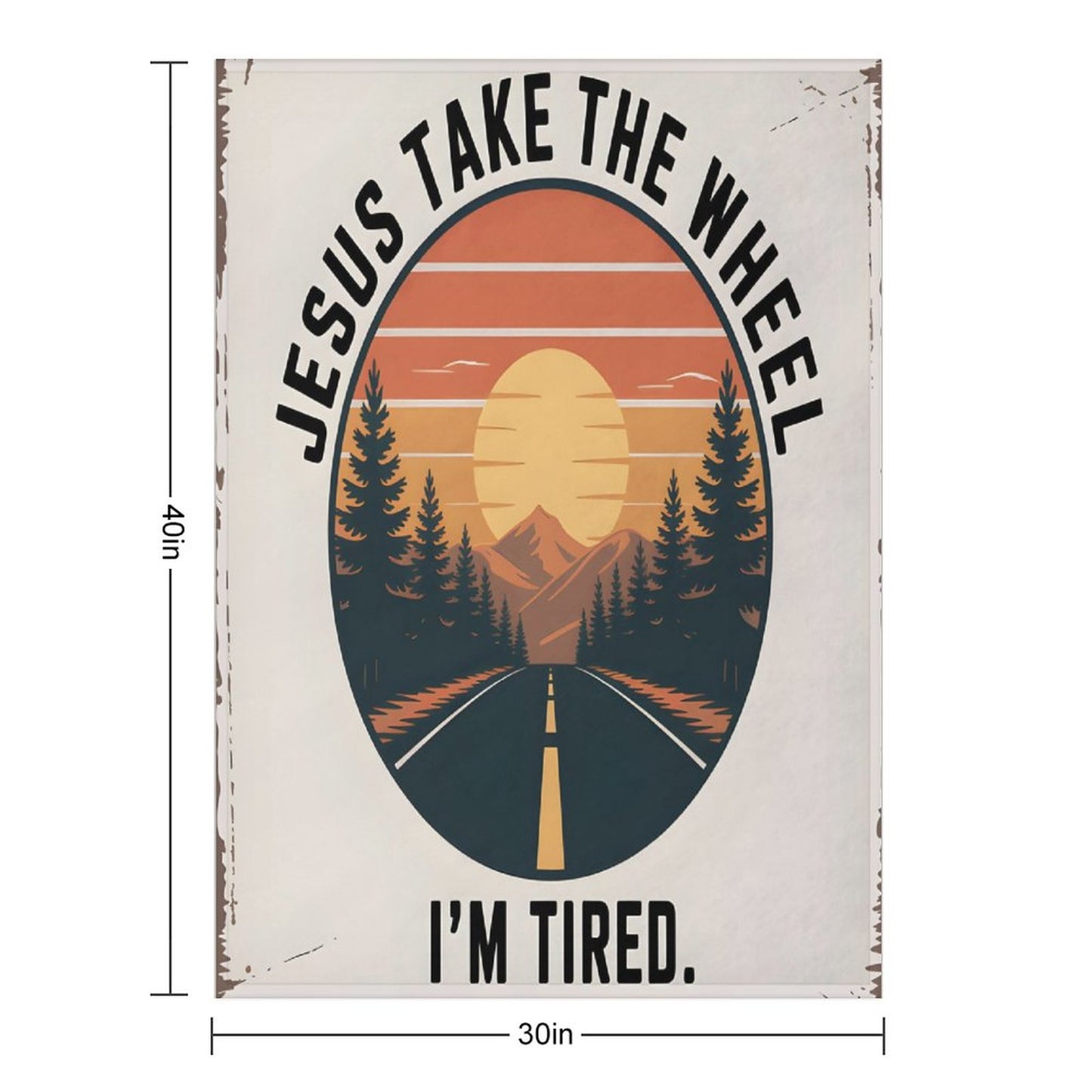 Jesus Take The Wheel Christian Flannel Throw Blanket