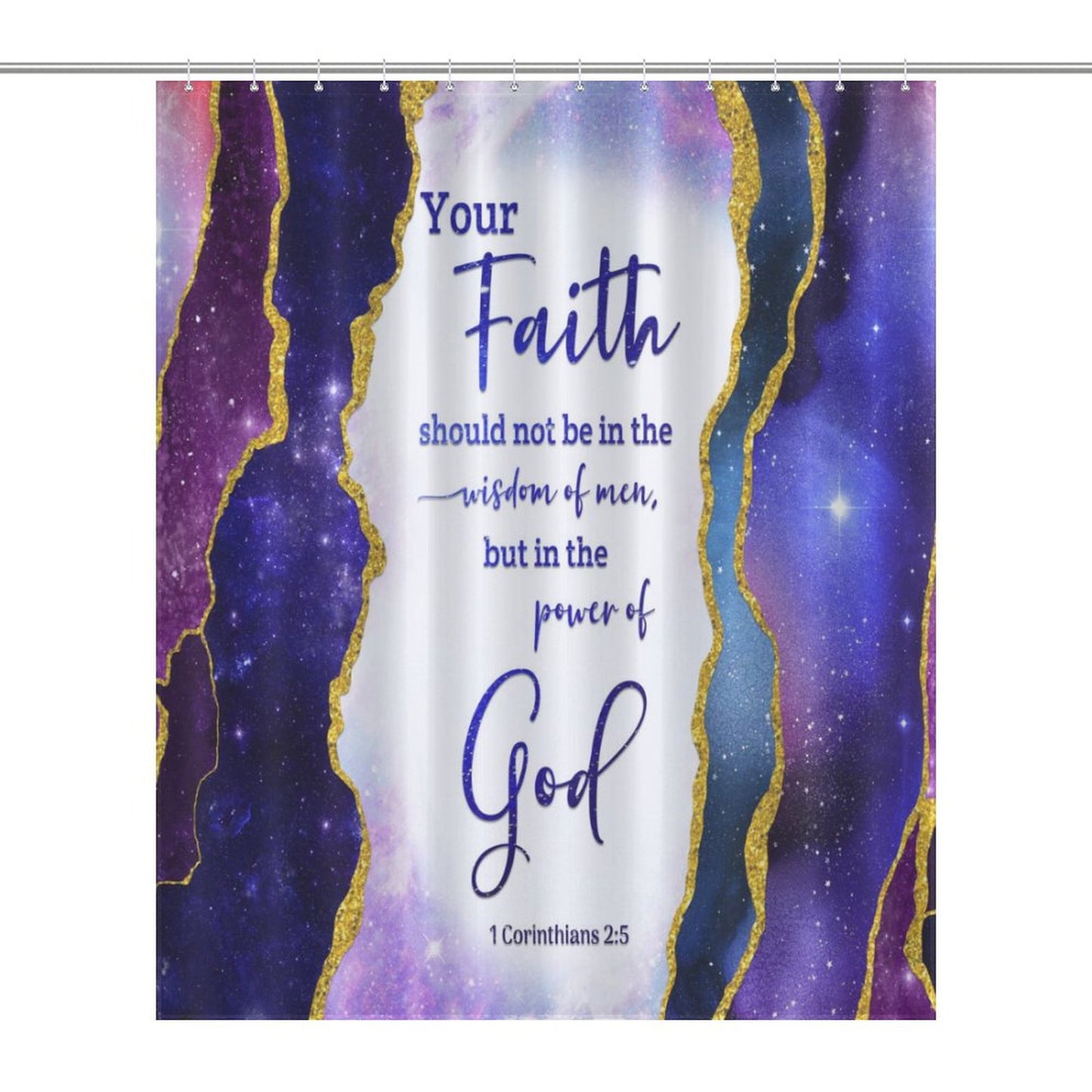 Your Faith Should Be In The Power Of God Christian Shower Curtain-66x72Inch (168x183cm) SALE-Personal Design