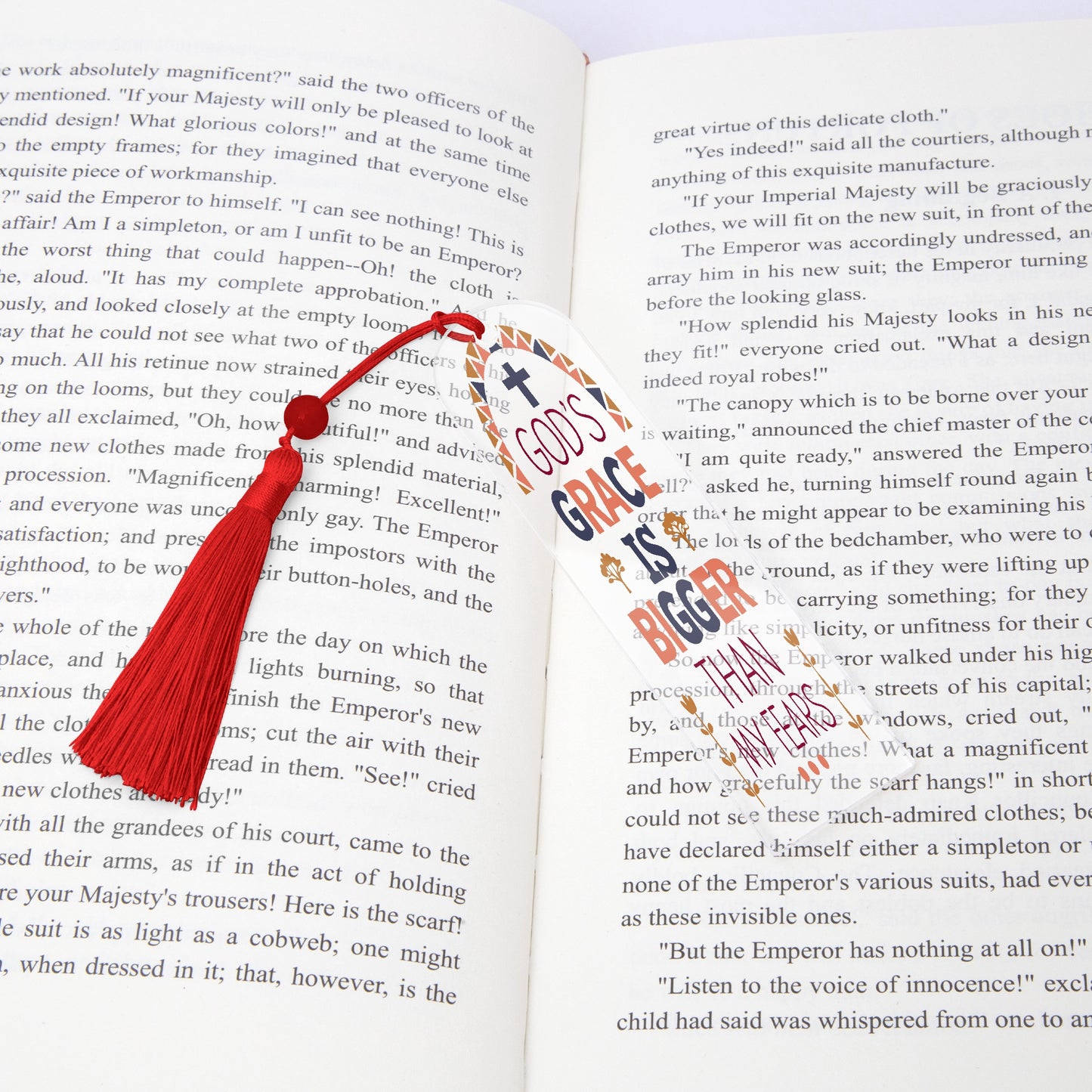 His Grace Christian Arch Acrylic Bookmark - ClaimedbyGodDesigns