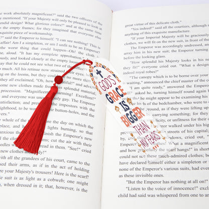 His Grace Christian Arch Acrylic Bookmark - ClaimedbyGodDesigns