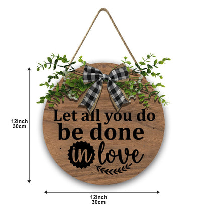 Let All You Do Be Done in Love Christian Wooden Hanging Sign - ClaimedbyGodDesigns