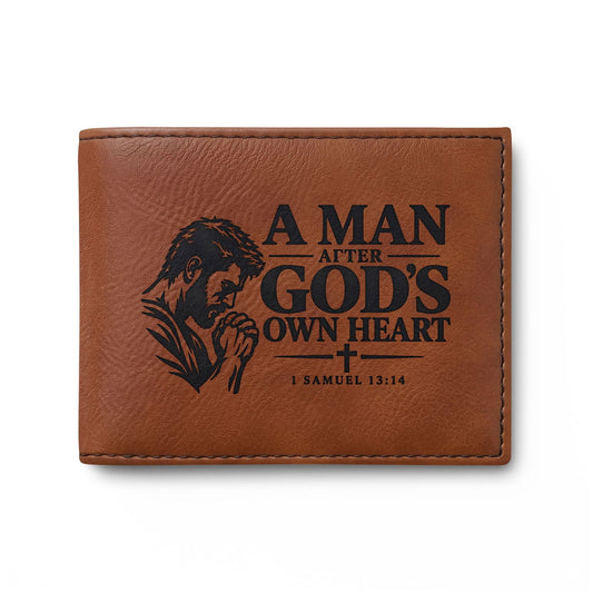 A Man After God’s Own Heart lion Christian wallet, 1 Samuel 13:14