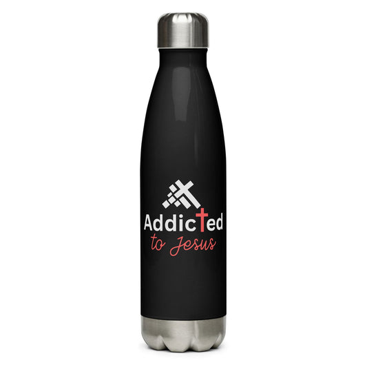 Addicted To Jesus Christian Insulated Stainless Steel Water Bottle - ClaimedbyGodDesigns