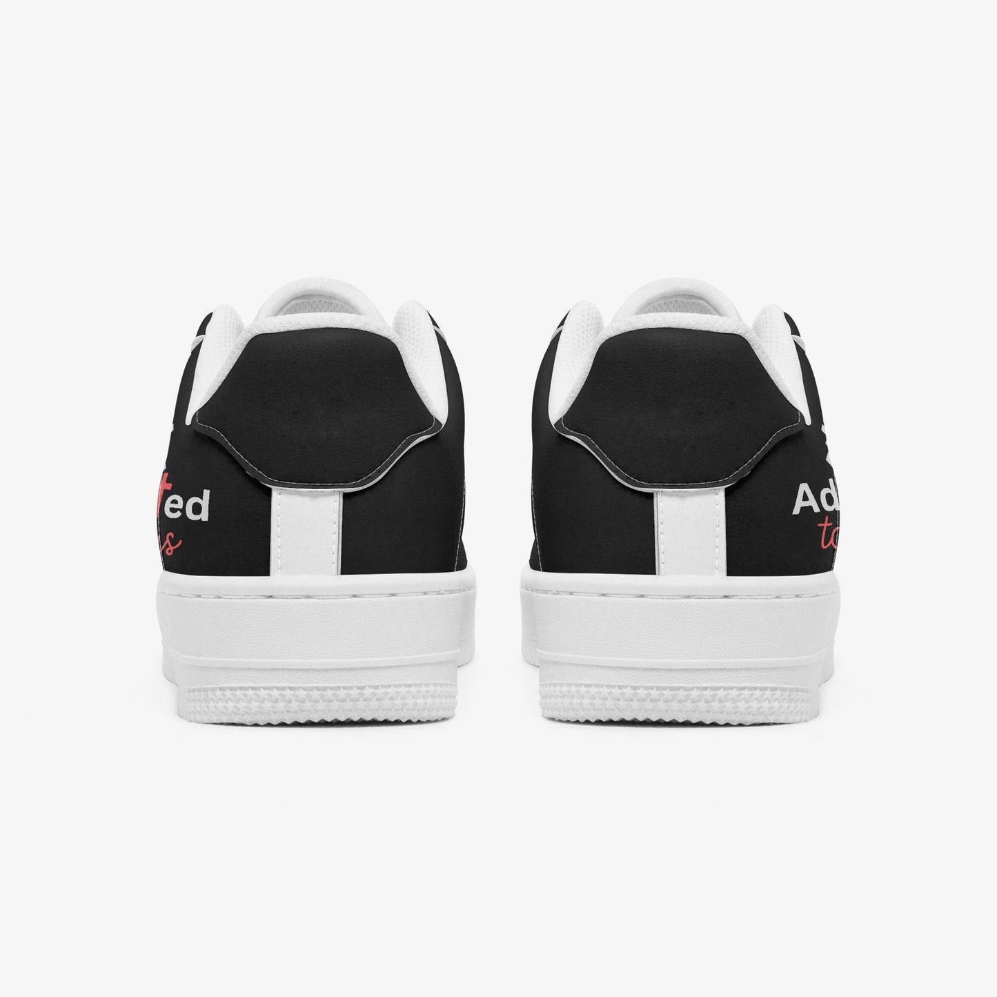 Addicted To Jesus Christian Low-Top Leather Sports Sneakers - ClaimedbyGodDesigns