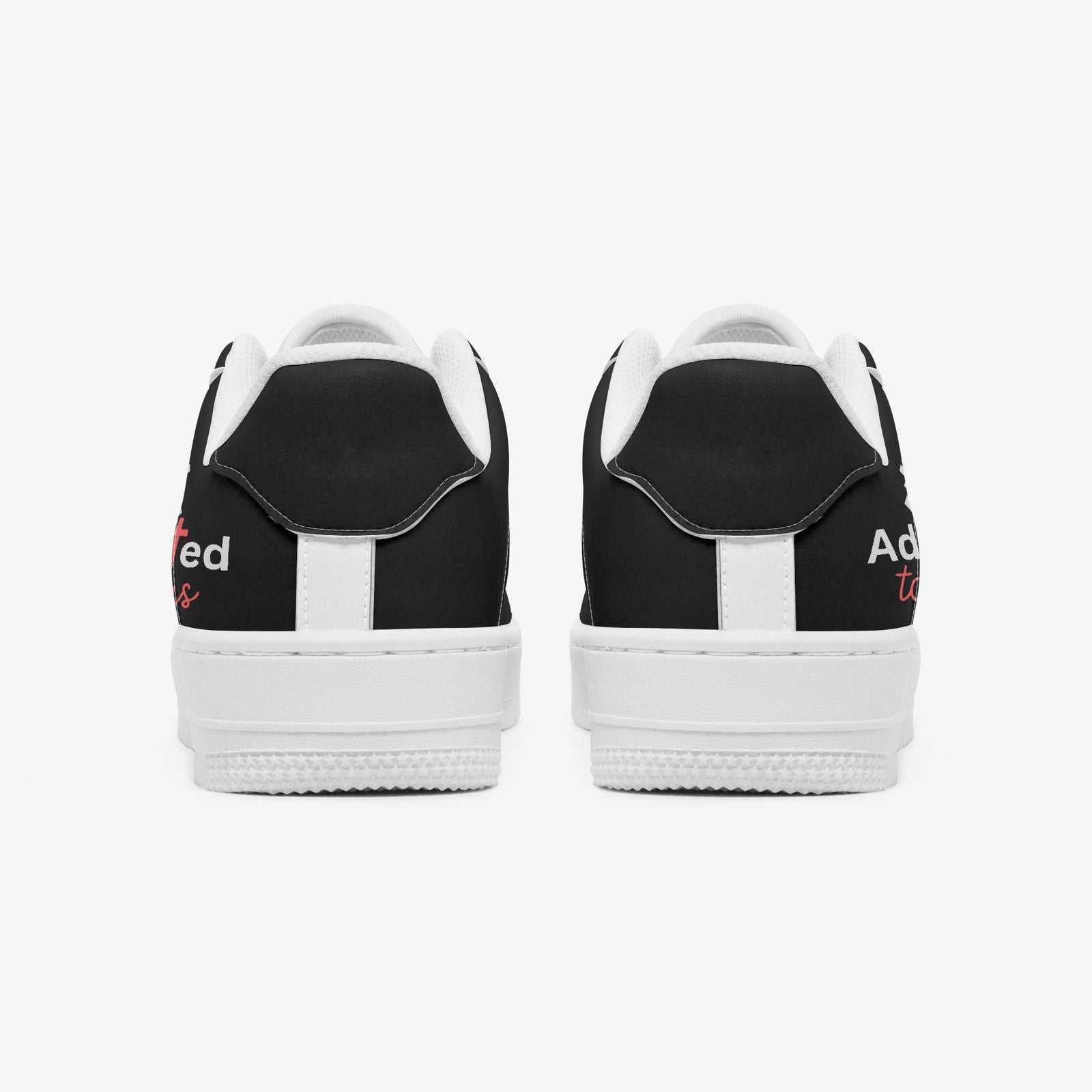 Addicted To Jesus Christian Low-Top Leather Sports Sneakers - ClaimedbyGodDesigns