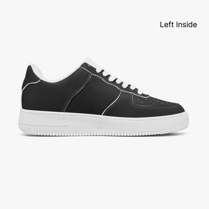 Addicted To Jesus Christian Low-Top Leather Sports Sneakers - ClaimedbyGodDesigns