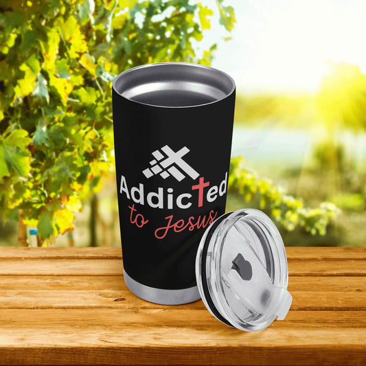 Addicted To Jesus Christian Stainless Steel Tumbler 20oz - ClaimedbyGodDesigns