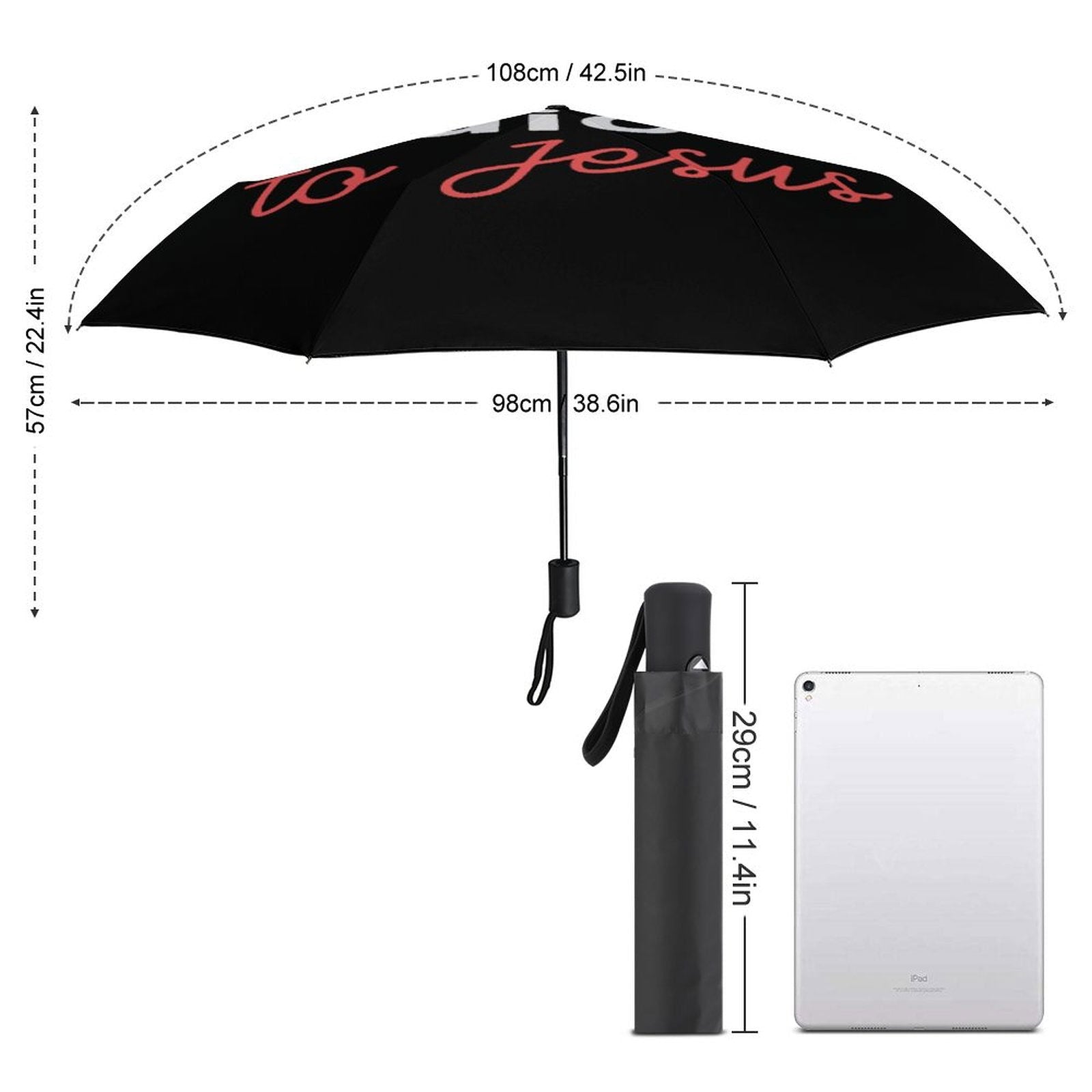 Addicted To Jesus Christian Umbrella - ClaimedbyGodDesigns