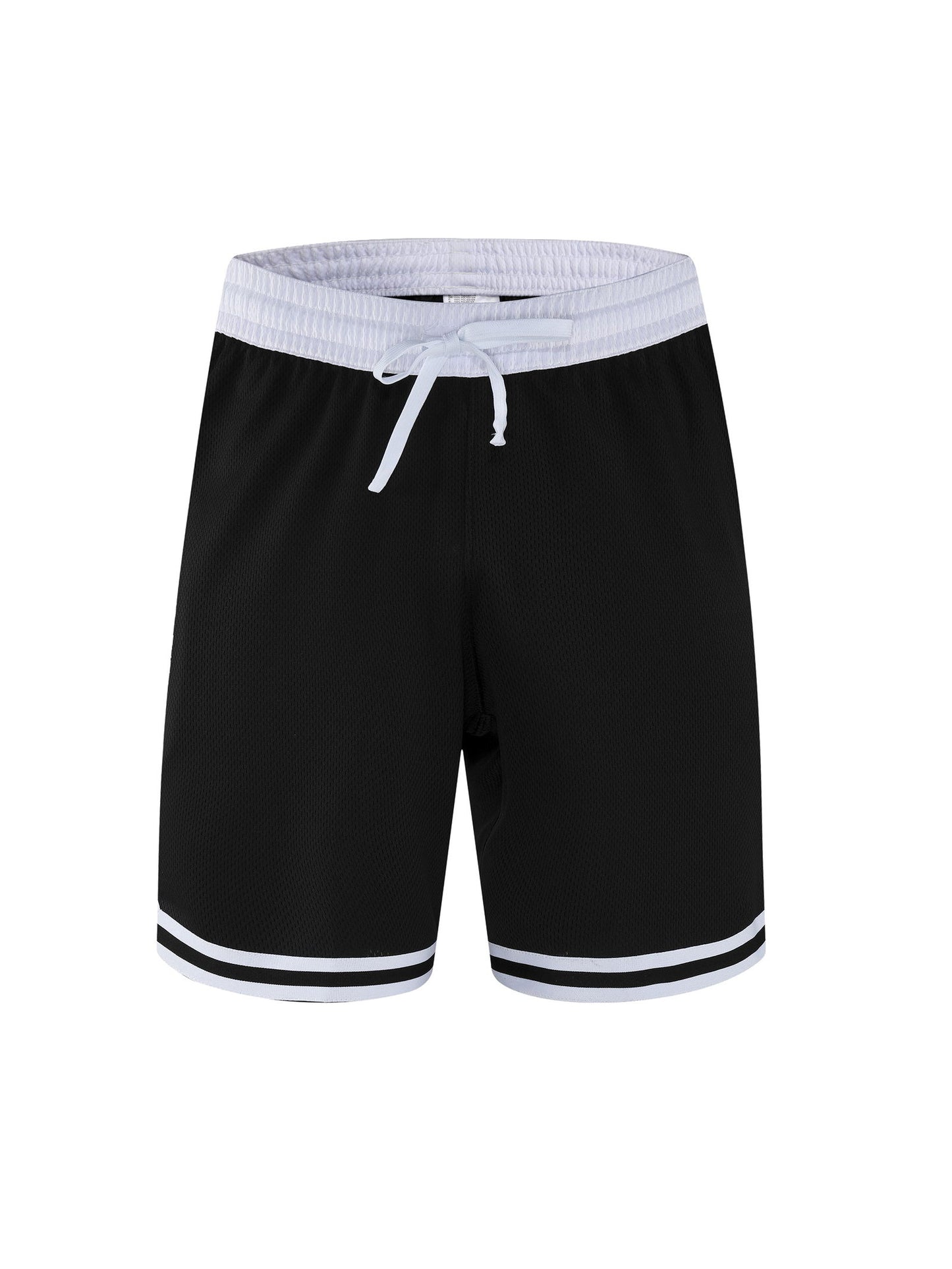 Addicted To Jesus Men's Christian Classic Stripe Trim Zip Pocket Basketball Shorts - ClaimedbyGodDesigns