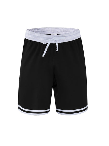 Addicted To Jesus Men's Christian Classic Stripe Trim Zip Pocket Basketball Shorts - ClaimedbyGodDesigns