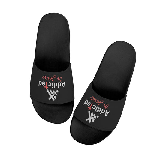 Addicted To Jesus Mens Christian Slide Sandals - ClaimedbyGodDesigns