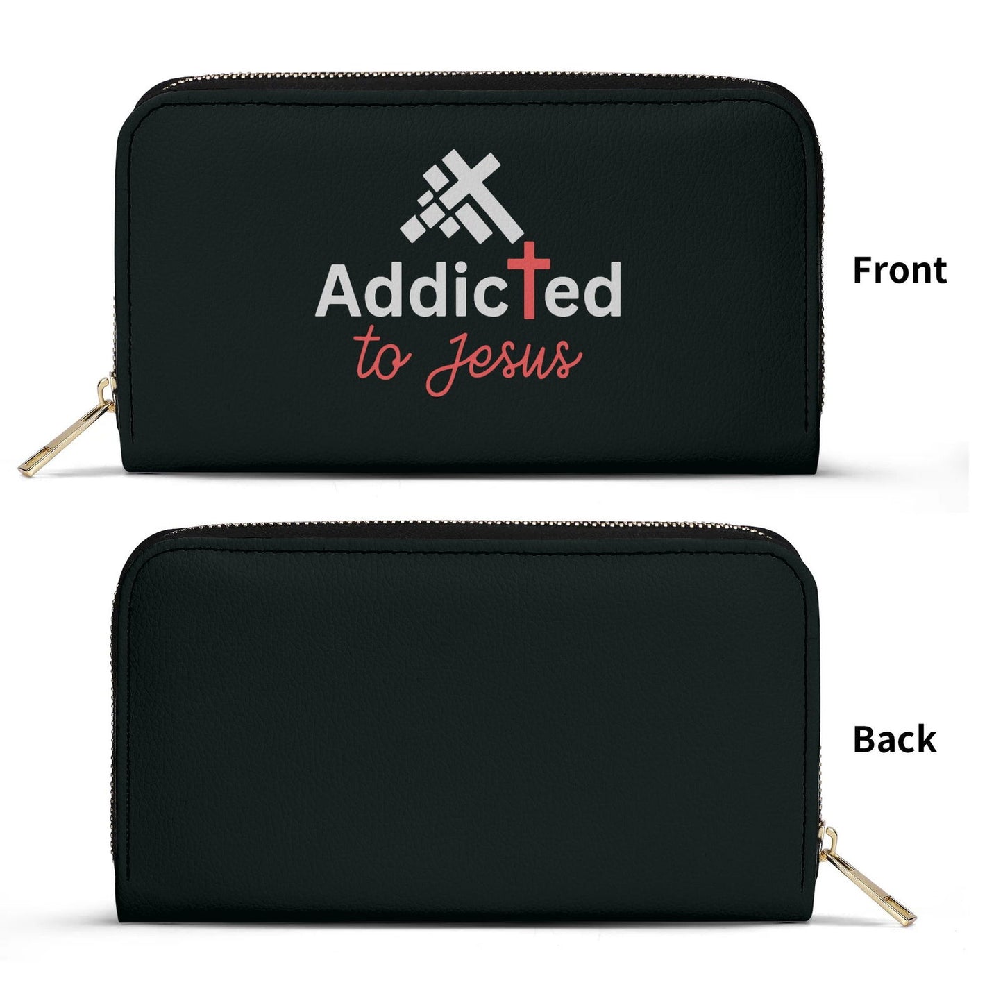 Addicted To Jesus PU Leather Womens Christian Wallet - ClaimedbyGodDesigns